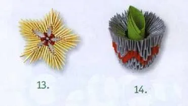 Модульне орігамі кактус з жовтими квітами (модулів) Модульне орігамі кактус з жовтими квітами