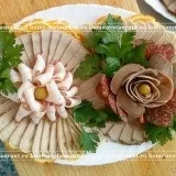 М'ясна нарізка на святковий стіл ідеї оформлення з фото (нарізка) М'ясна нарізка на святковий стіл ідеї оформлення з фото