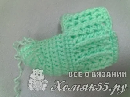 М'ятні носочки гачком (Тепер будемо в'язати) М'ятні носочки гачком