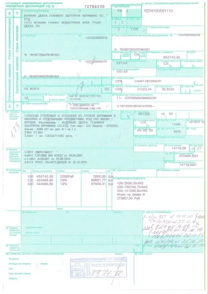 Зразок і форма заповнення митної декларації (вантажна митна декларація бланк) Зразок і форма заповнення митної декларації