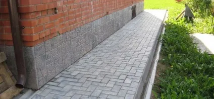 Отмостка з тротуарної плитки (тротуарної) Отмостка з тротуарної плитки