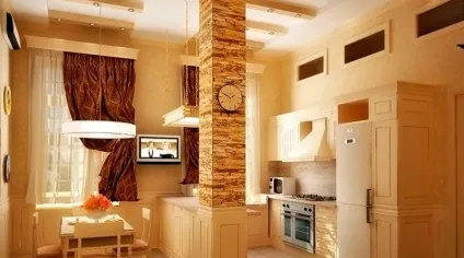 Оздоблення кухні штучним каменем, ремонт квартир фото (кухні) Оздоблення кухні штучним каменем, ремонт квартир фото