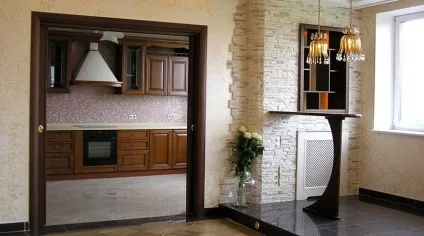 Оздоблення кухні штучним каменем, ремонт квартир фото (кухні) Оздоблення кухні штучним каменем, ремонт квартир фото