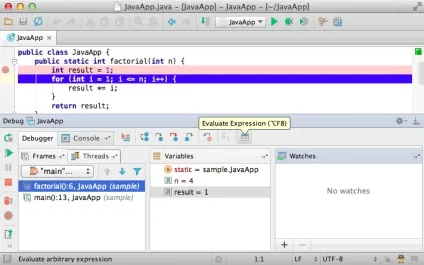 Отладчик intellij idea, java