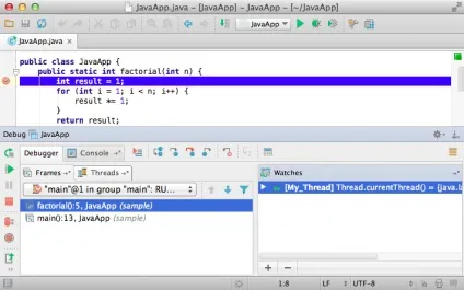 Отладчик intellij idea, java