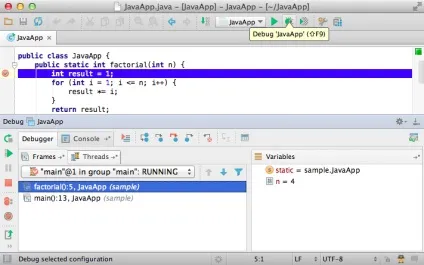 Отладчик intellij idea, java