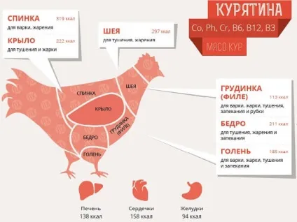 Харчова цінність курячого м'яса і хімічний склад ⋆ все про курей (м'яса) Харчова цінність курячого м'яса і хімічний склад ⋆ все про курей