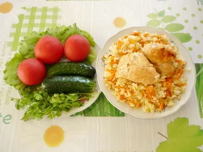 Плов з філе курки