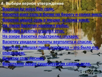 Презентація на тему що врятувало Васютку в лісі тест виконав учень 5 класу Рассохін владислав (виконав) Презентація на тему що врятувало Васютку в лісі тест виконав учень 5 класу Рассохін владислав