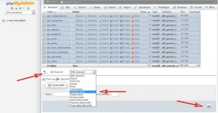 Як використовувати phpmyadmin в wordpress, все про wordpress