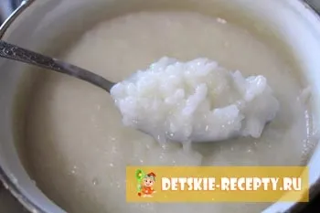 Протерта рисова каша для грудничка, дитячі рецепти, страви