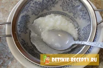 Протерта рисова каша для грудничка, дитячі рецепти, страви