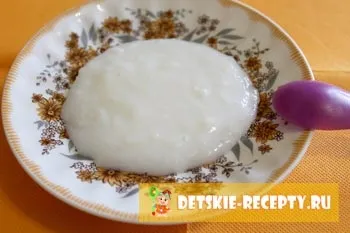 Протерта рисова каша для грудничка, дитячі рецепти, страви