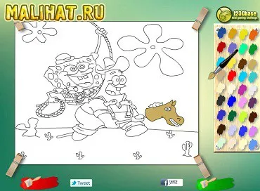 Розмальовки - ігри Спанч боб