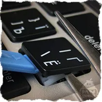 Ремонт залипающий і заїдають кнопок macbook air своїми руками, очищення механізму і постранстве під