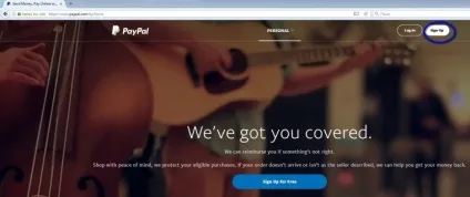 Реєстрація в paypal