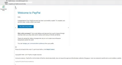 Реєстрація в paypal