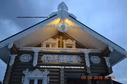 Різьблена прикраса на коник даху, карнизи, фриз, прічеліни (фриз) Різьблена прикраса на коник даху, карнизи, фриз, прічеліни