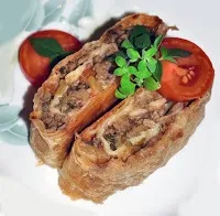 Рулет з кабачків з сиром, м'ясом і зеленню, покроковий рецепт (кабачків) Рулет з кабачків з сиром, м'ясом і зеленню, покроковий рецепт