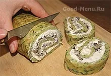 Рулет з кабачків з сиром і грибами - рецепт з покроковими фото (кабачків) Рулет з кабачків з сиром і грибами - рецепт з покроковими фото
