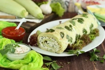 Рулет з кабачків в духовці рецепт з фото (кабачків) Рулет з кабачків в духовці рецепт з фото