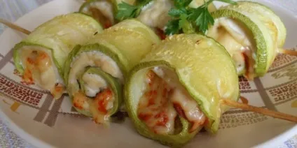Рулети з кабачків - прості рецепти з фото (курка) Рулети з кабачків - прості рецепти з фото