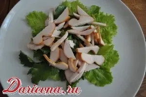 Салат з апельсинами і копченою куркою (салат з куркою) Салат з апельсинами і копченою куркою