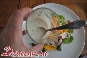 Салат з апельсинами і копченою куркою (салат крабів апельсинів) Салат з апельсинами і копченою куркою