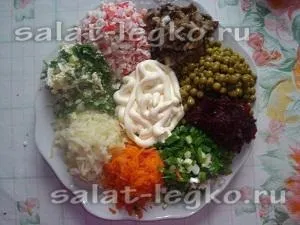 Салат «коза в городі» рецепти з фото (натерти крупній тертці) Салат «коза в городі» рецепти з фото