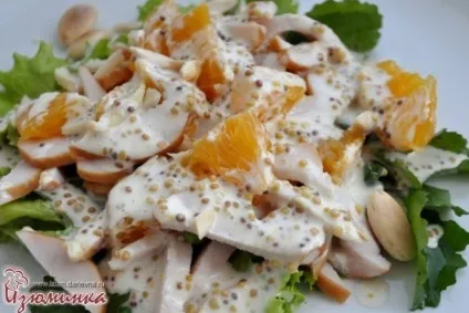 Салат з апельсинами і копченою куркою (курячі салати апельсином) Салат з апельсинами і копченою куркою