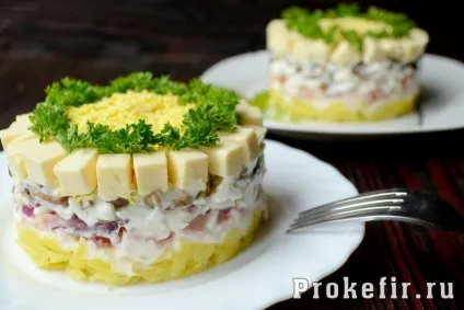 Салат наречена - рецепт з фото з куркою і грибами з кефіру майонезной заправкою 7 рецептів (наречена) Салат наречена - рецепт з фото з куркою і грибами з кефіру майонезной заправкою 7 рецептів