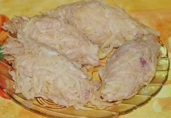Соковиті м'ясні котлети в картопляної шубці (соковиті) Соковиті м'ясні котлети в картопляної шубці