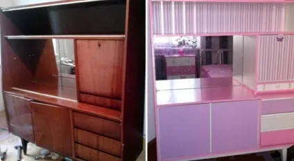 Радянська меблі до і після переробки
