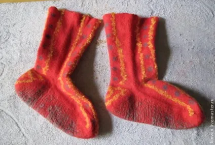 Створюємо затишні повстяні шкарпетки - ярмарок майстрів - ручна робота, handmade (декоративні волокна) Створюємо затишні повстяні шкарпетки - ярмарок майстрів - ручна робота, handmade