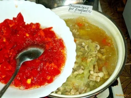 Суп з помідорами і грибами рецепт з фото (варити десять хвилин) Суп з помідорами і грибами рецепт з фото