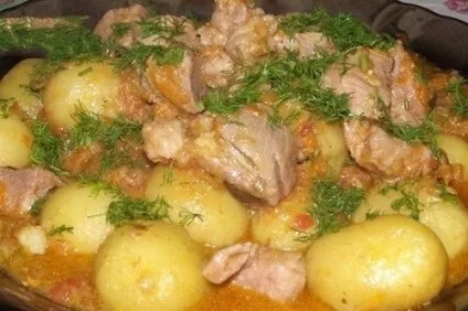 Свинина з овочами і молодою картоплею, рецепт (свинина) Свинина з овочами і молодою картоплею, рецепт