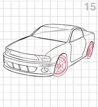 Як намалювати ford mustang поетапно (ford) Як намалювати ford mustang поетапно