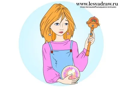 Як намалювати дівчинку чарівницю - уроки малювання - корисне на artsphera (місто) Як намалювати дівчинку чарівницю - уроки малювання - корисне на artsphera