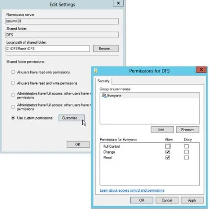 Установка і настройка dfs і реплікації файлів в windows server 2012 windows для системних (доменний простір імен) Установка і настройка dfs і реплікації файлів в windows server 2012 windows для системних