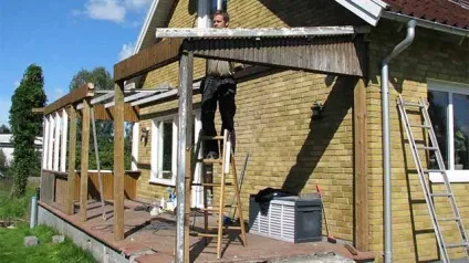 Веранда своїми руками наше будівництво в фото