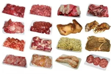 Види м'ясопродуктів для годування собак (собака) Види м'ясопродуктів для годування собак