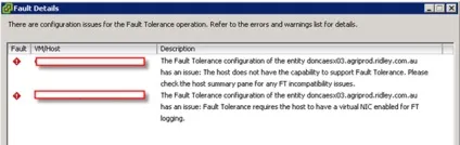 Vmware fault tolerance
