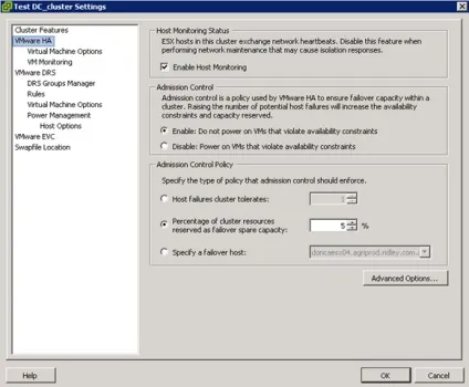 Vmware fault tolerance