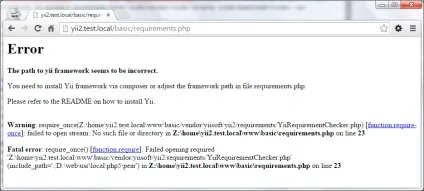 Yii framework 2