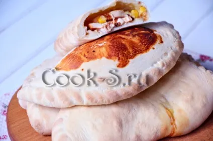 Закрита піца з куркою - покроковий рецепт з фото, випічка (закрита піца рецепт з фото) Закрита піца з куркою - покроковий рецепт з фото, випічка