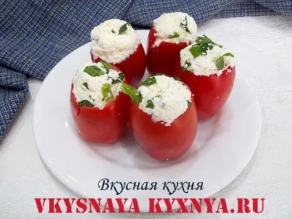 Закуска фаршировані помідори сиром і часником, рецепт з фото (сиром) Закуска фаршировані помідори сиром і часником, рецепт з фото