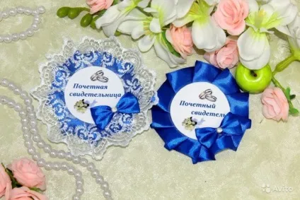 Значки і стрічки для свідків на весілля, як зробити самим (весілля) Значки і стрічки для свідків на весілля, як зробити самим