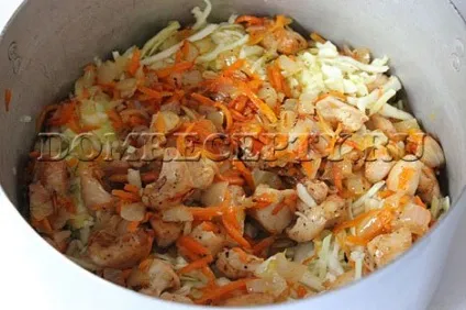 Як приготувати капусту, тушковану з куркою - смачний рецепт з фото (капуста тушкована з куркою) Як приготувати капусту, тушковану з куркою - смачний рецепт з фото