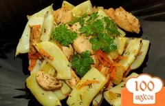 Бюджетна тушкована картопля з курячими шийками - покроковий рецепт з фото