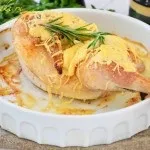 Курча під сиром в духовці